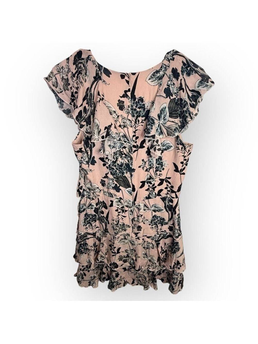 Parker Pink Floral Silk Tea Dress Size 10 - Picture 4 of 7
